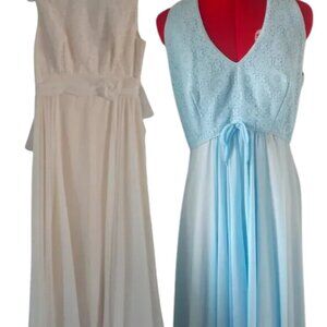 TWO 1970's  Jac-An Maxi dresses with detachable capes